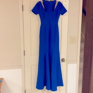 Stunning cobalt floorlength gown